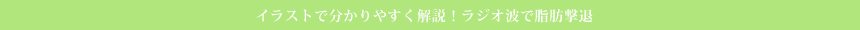 阪南市 エステサロン 痩身  イラストで分かりやすく解説！ラジオ波で脂肪撃退